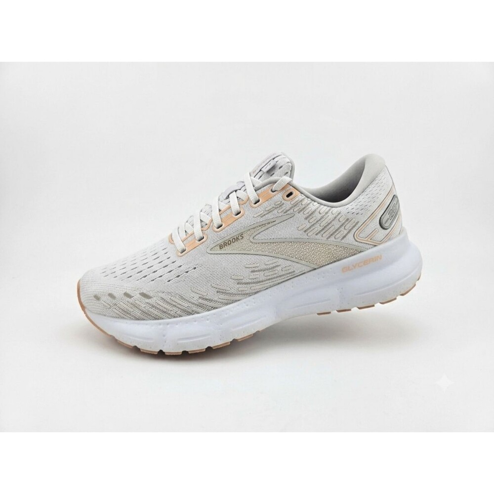 Brooks Glycerin 20 Womens Running Shoes Cream Peach 1203691B133 Size 10 B Medium